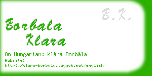 borbala klara business card